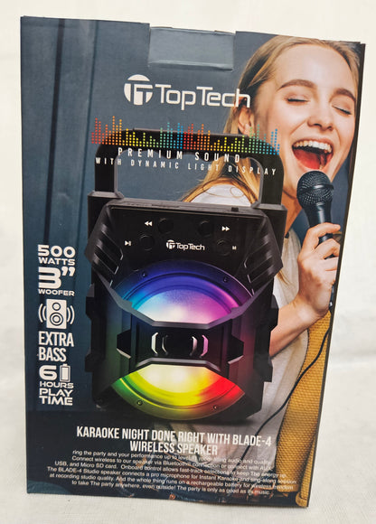 TOP TECH Bluetooth Speaker TWS BLADE-4 Karaoke Party Speaker