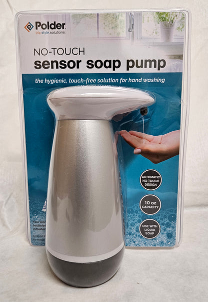 POLDER - Automatic No-Touch Sensor Soap Pump Battery Operated 10oz Capacity