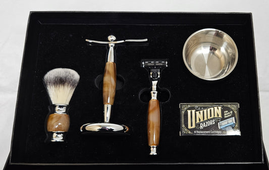 UNION RAZORS - 5 Piece Razor Gift Set - Tiger Eye