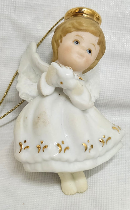 VINTAGE Christmas Angel Ornaments - Set of 3