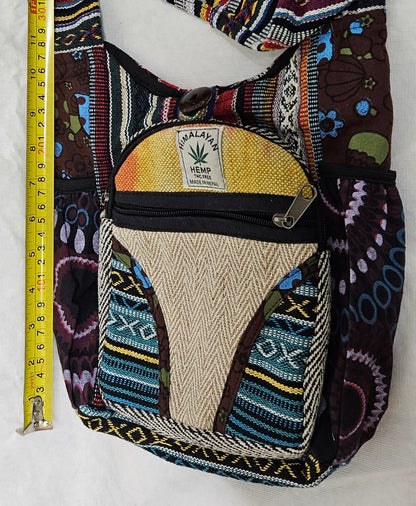 Cotton Hemp Mini Side Pocket Bag