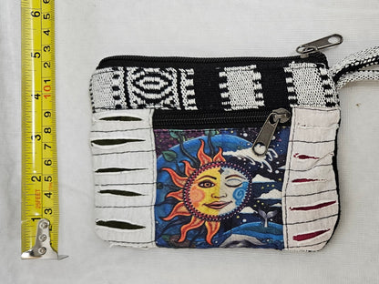 Cotton Ghary Razor Cut Multi Sun moon Coin Bag