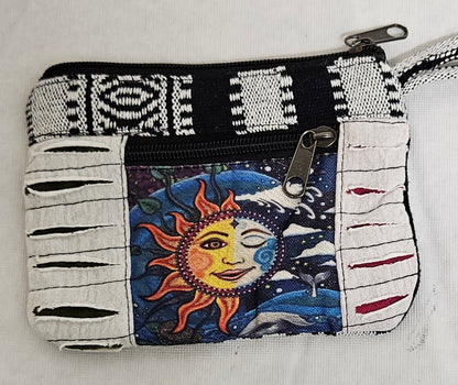 Cotton Ghary Razor Cut Multi Sun moon Coin Bag