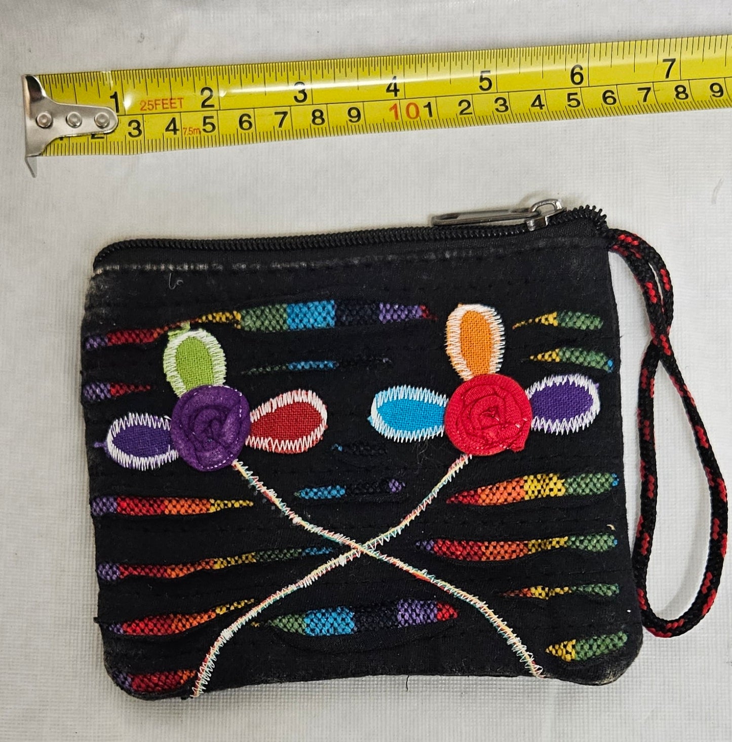 Cotton Coin Purse Bag Wallet with Flowers