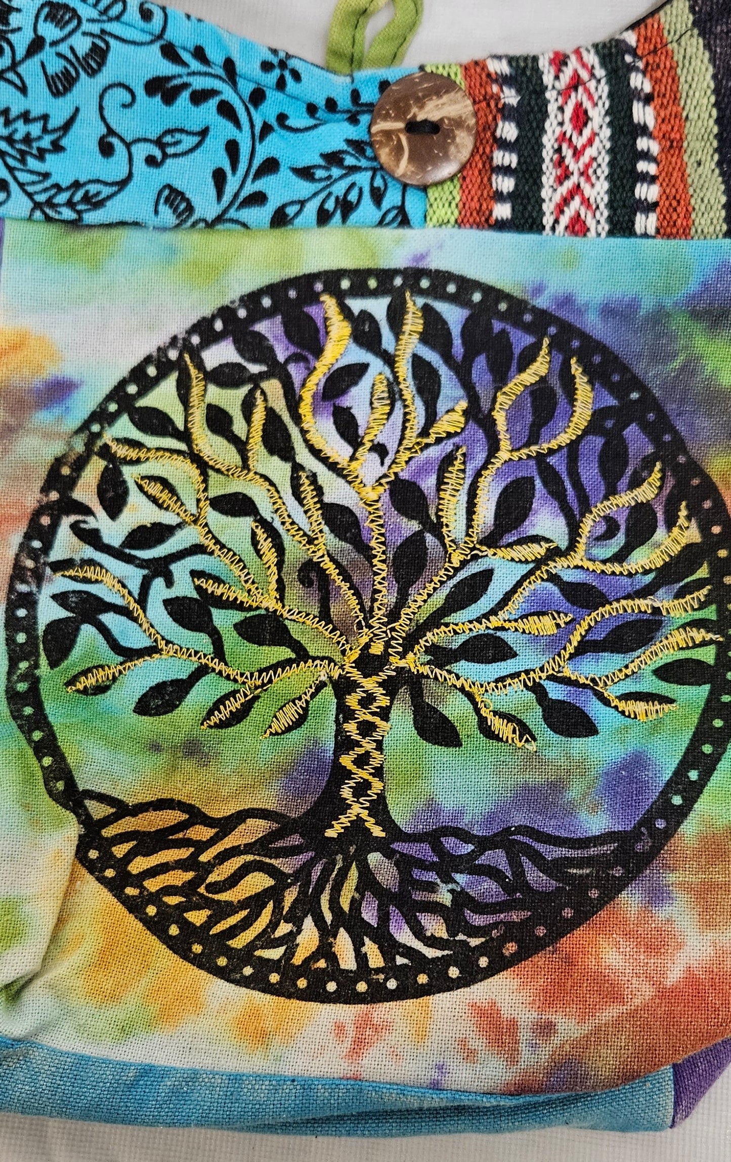 Mini Hobo Style Bag Purse with Tree of Life