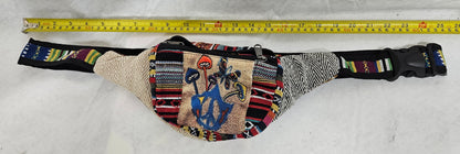 Cotton Hemp Peace Butterfly's Mushroom Fanny Pack