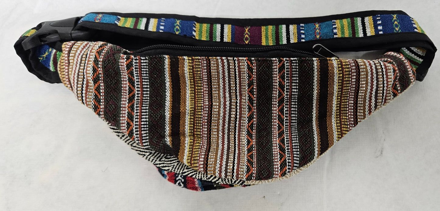 Cotton Hemp Peace Butterfly's Mushroom Fanny Pack