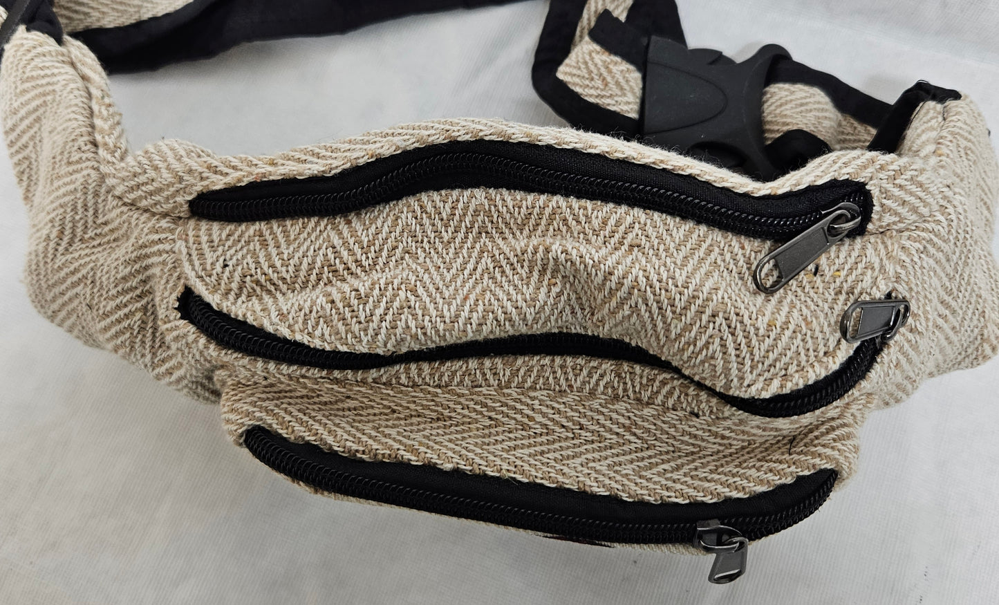 Cotton Himalayan Hemp Fanny Pack with Mushrooms on Front