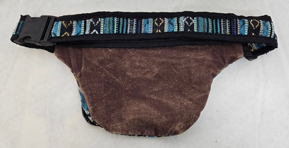 Cotton Himalayan Hemp Fanny Pack with Turtle on Front