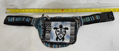 Cotton Himalayan Hemp Fanny Pack with Turtle on Front