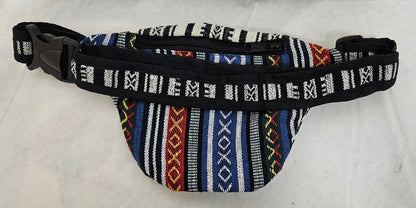 Cotton Himalayan Hemp Fanny Pack with Skull on Front