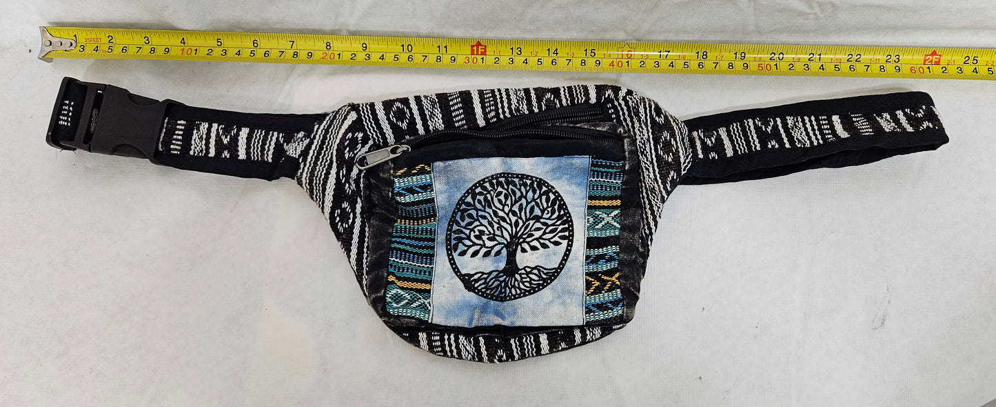 Cotton Himalayan Hemp Fanny Pack with Tree of Life